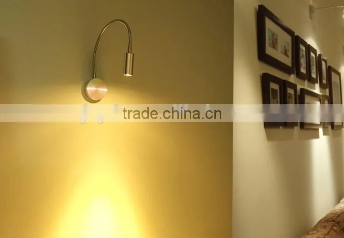 3W upgraded version with switch LED hose spotlights led lights wall mirror front lamp bedside reading spotlights