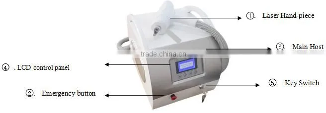 CE Certificated 3 in 1!! 1064nm Diode Laser Machine Tattoo Removal Machine with Teaching Video