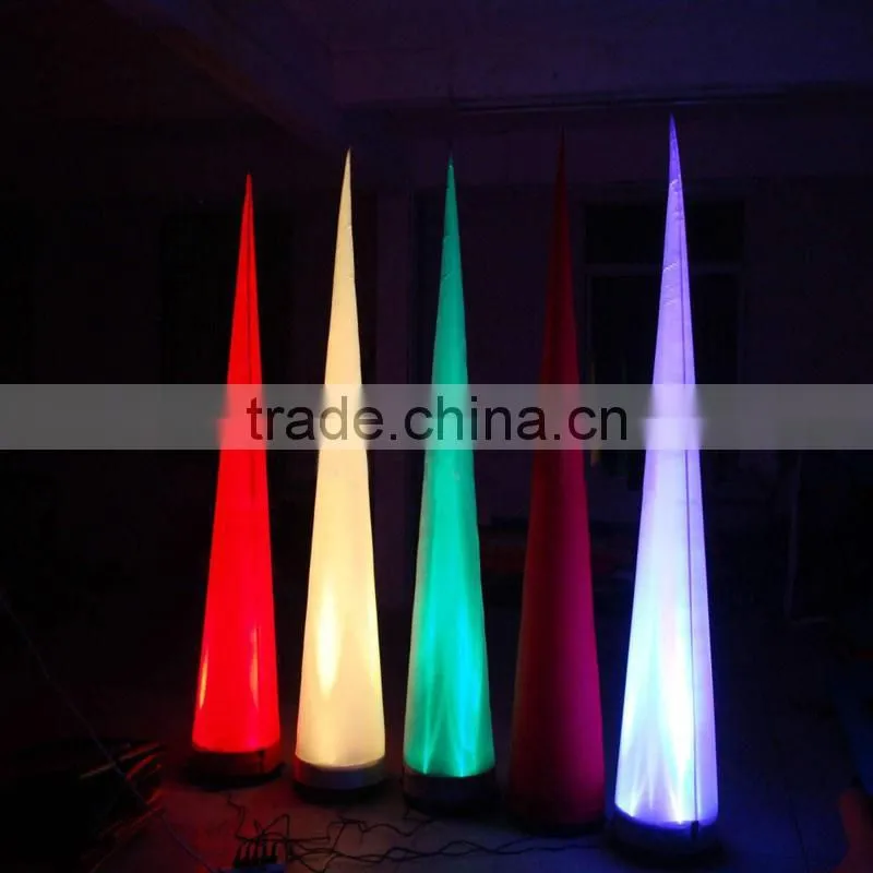 Cheapest product advertising inflatable cones with led With logo