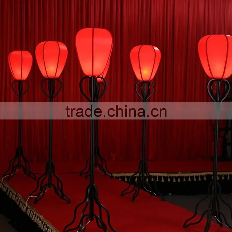 Floor standing red large chinese lanterns for indoor decoration