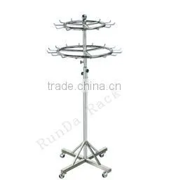 underwear hanging display rack/4 upright 3 prong underwear rack