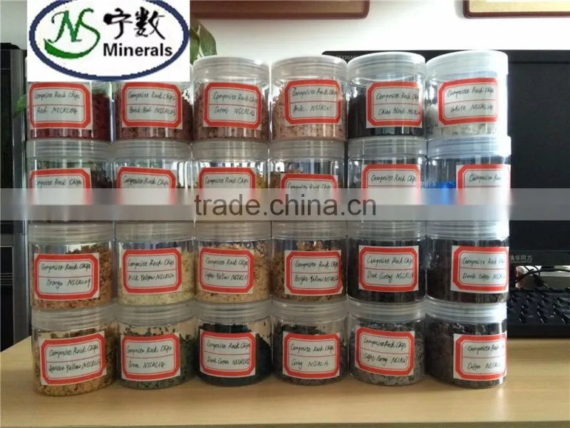 Natural Green Black Stone Chip Paint composite rock chip with Real Granite Texture