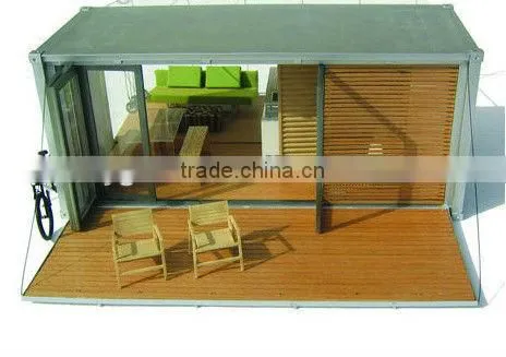 Prefab container with garage