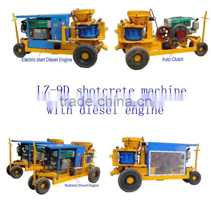 LZ9 large sized gunite spray dry concrete shotcrete machine