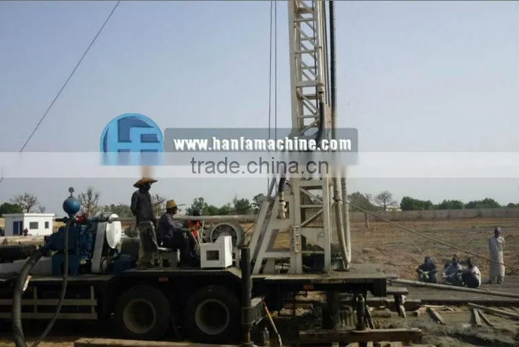 big diameter drilling machines HFT350B truck water well drilling rig machine with Strong compressor force