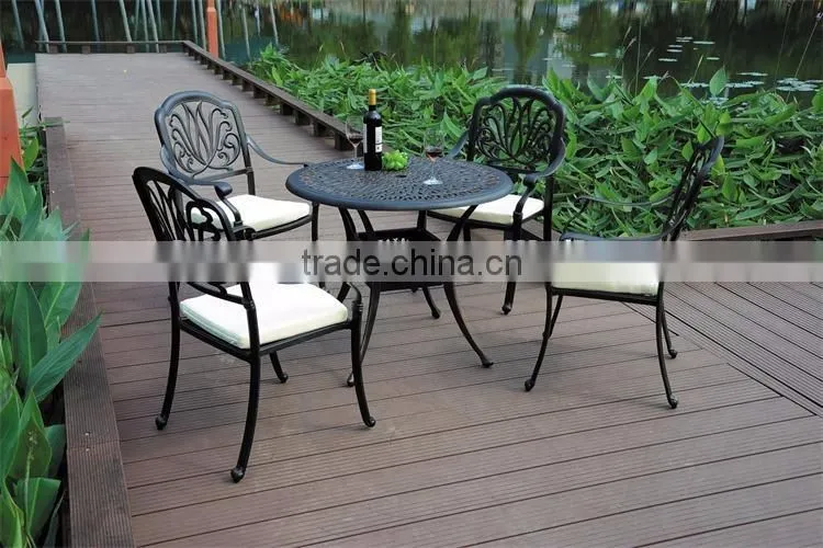 Elizabeth style courtyard 5 pcs cast aluminum patio furniture