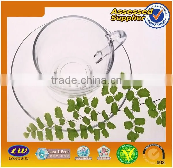 Wholesale coffee cup saucer /glass cup and saucer