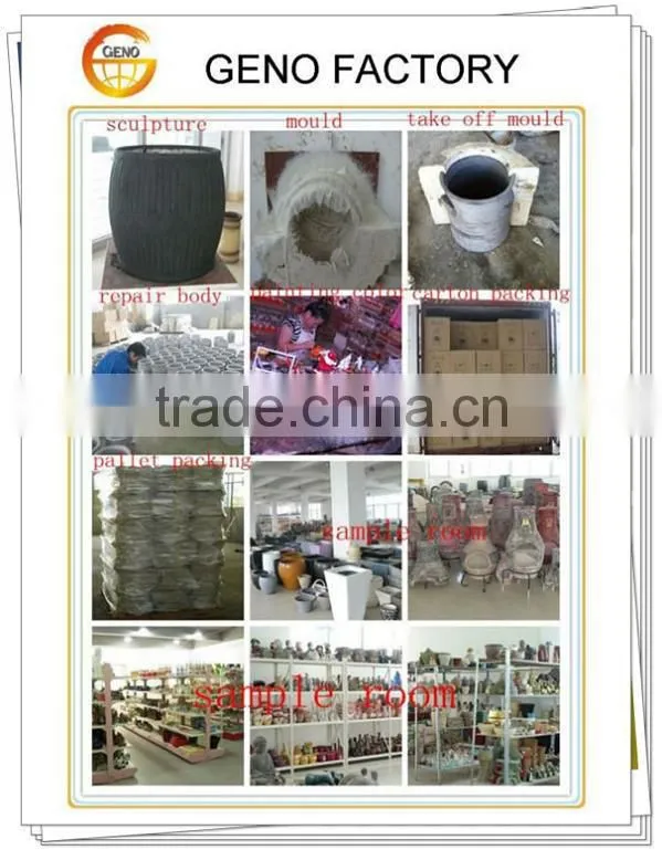 Popular designs fiberstone column corner flower stand