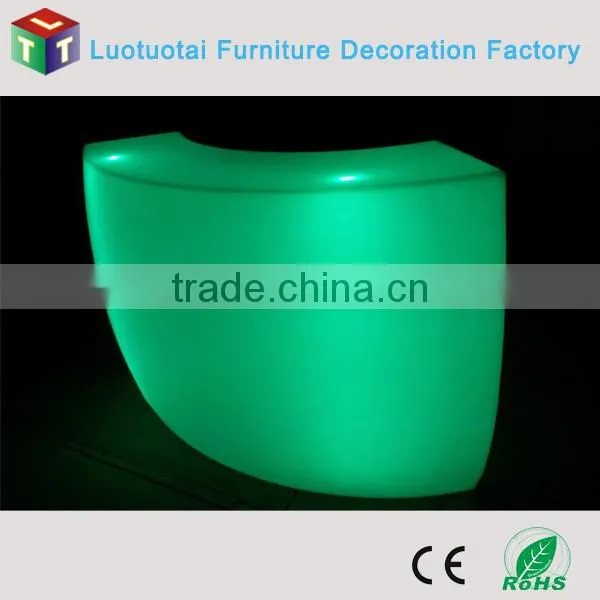 cheap plastic flexible led table/bar counter with light