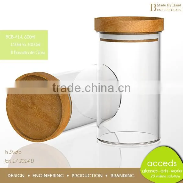 Clear Empty Glass Juicer Storage Jar of Honey Bee