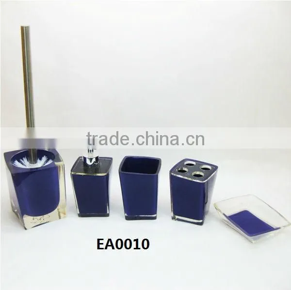 EA01212 hotel yellow resin bathroom accessories China supplier