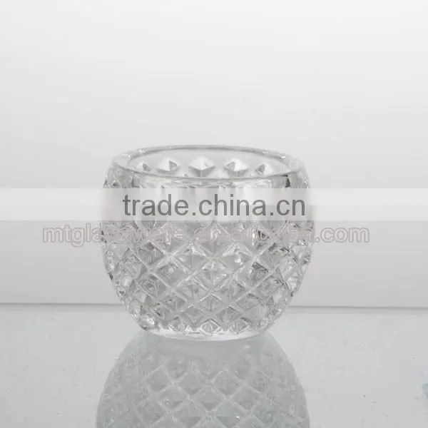 top grade diamond design clear votive party candle holders