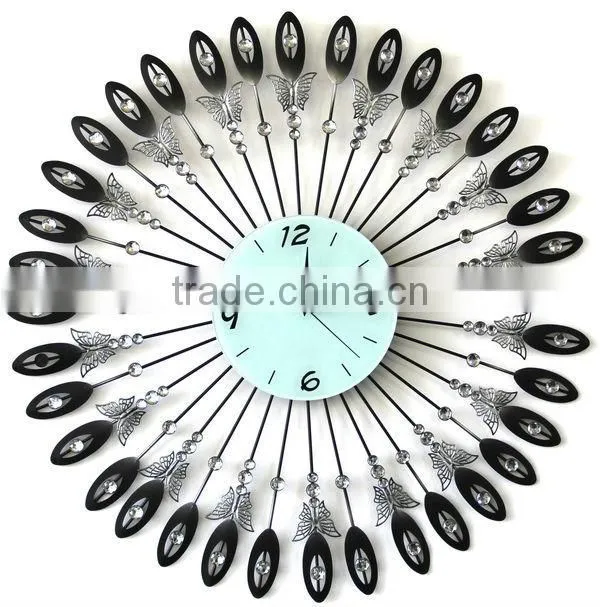 60*60CM metal diamond craft wall clock with CE