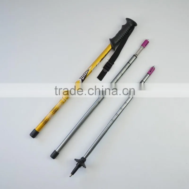 Aluminum trekking pole, PP handle, internal lock, 3 sections SZ15512