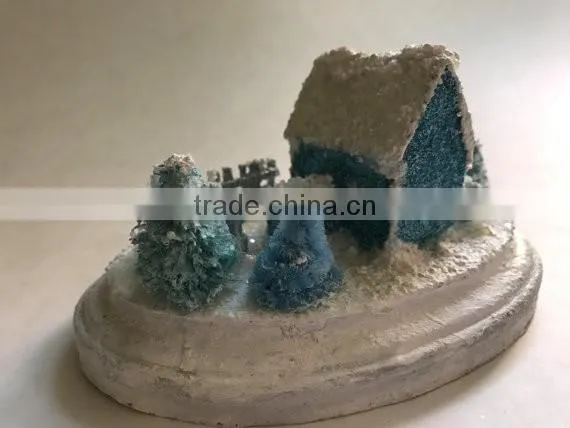 Christmas village train snow snowy small