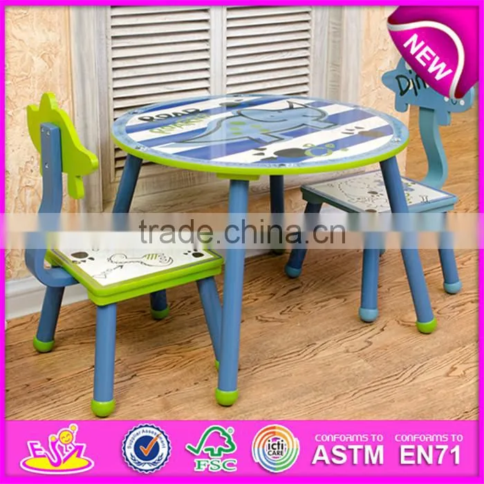 Eco-friendly student wooden writing table chair for kids,High quality kids writing table and chair set W08G153