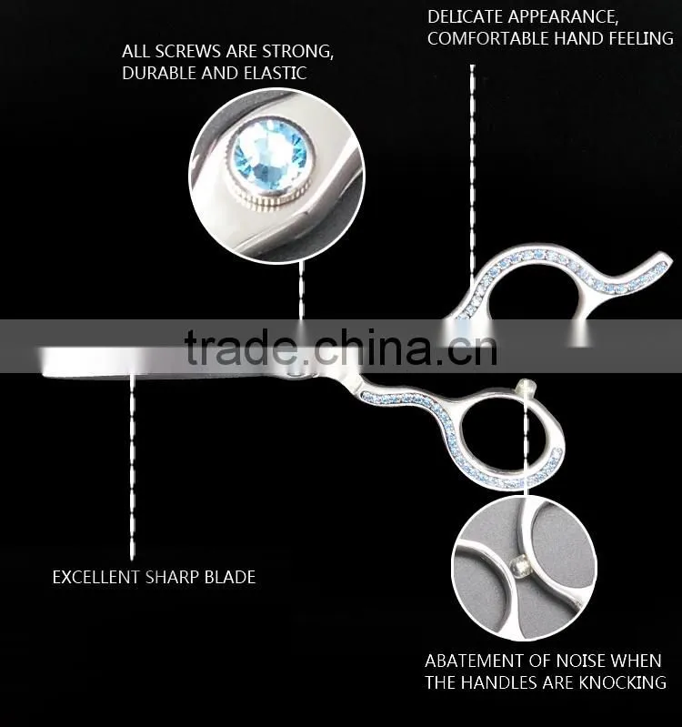 QJ-HS104 Customized Japanese Steel Slim Blade Hair Scissors Set For Professional Hair Cutting Scissors