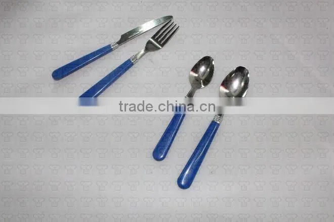 Hot!!!! stainless steel dinnerware set w/coloreful plastic handle