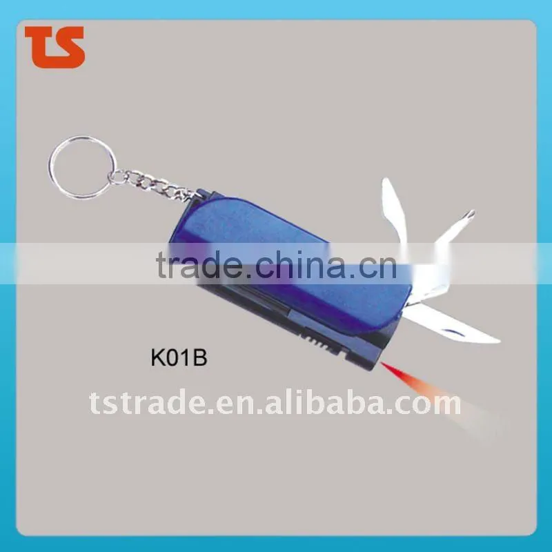 2014 New design mini pocket LED skids multi function knife K3007A