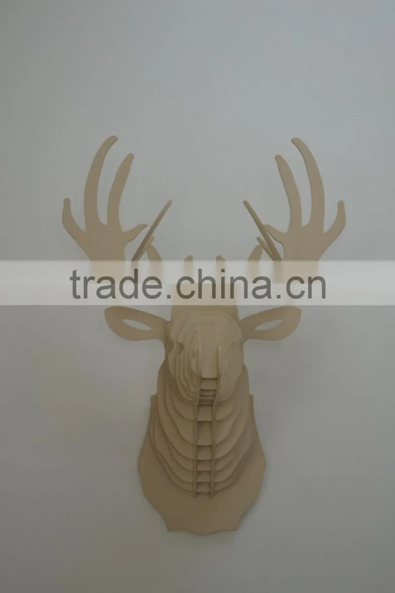 2015 newest top quality wood deer head for Christmas|home decor|festival gift