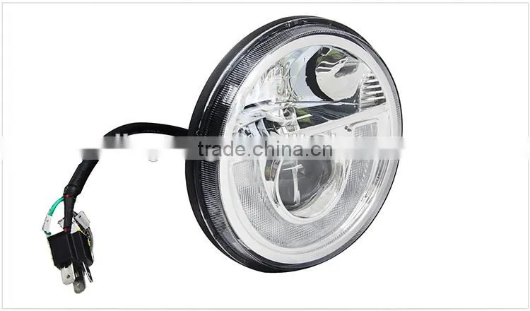 7" Round LED High/Low Beam Headlight 12V with Adjustable Mount