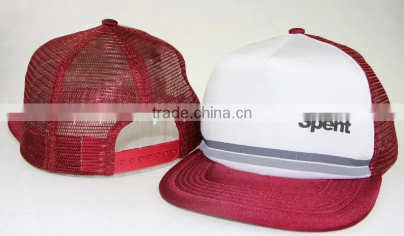 Stylish 5 Panel Black Neon Snapback Trucker Hats