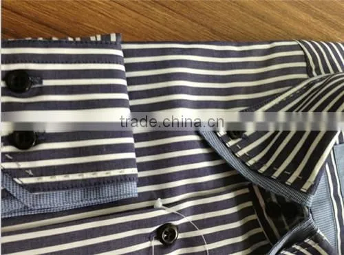 Latest shirt designs for man/Double Collar cuff shirt/ High Collar Shirts/Fashion Italian Design Stripes Shirts