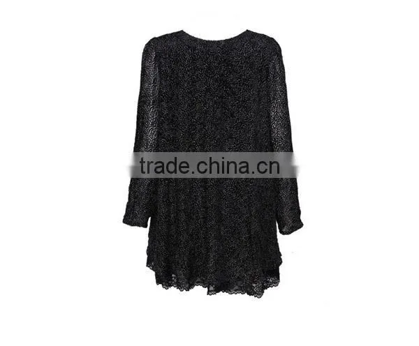 Trendy design long sleeve printed plus size clothing dropshipping
