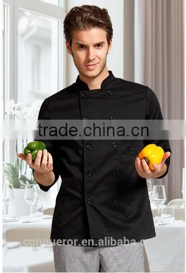 2015 latest custom made kitchen wear cook uniform