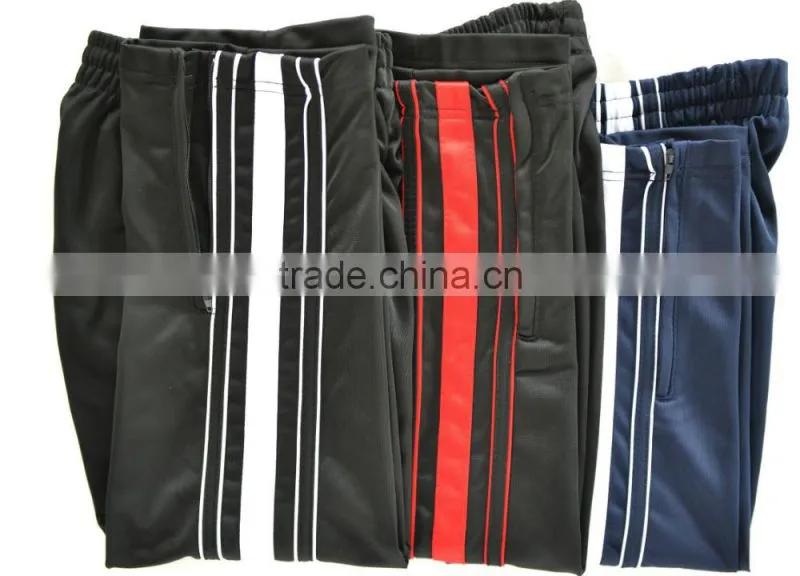 Popular men's 100% polyester tricot pants sport jogging pants