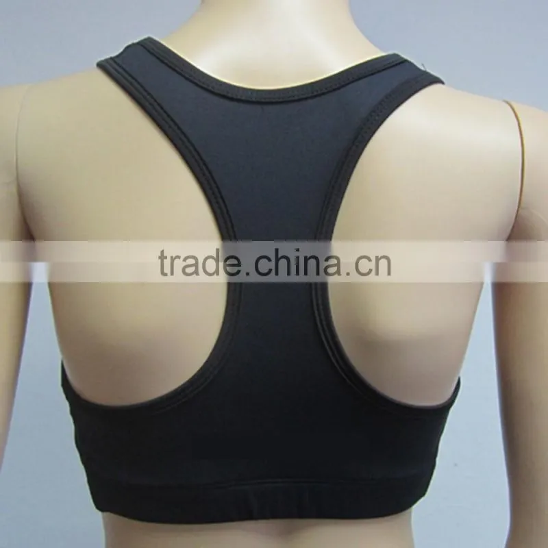 Custom Women Black Workout Wear Girl Tube Top Fitness Bra