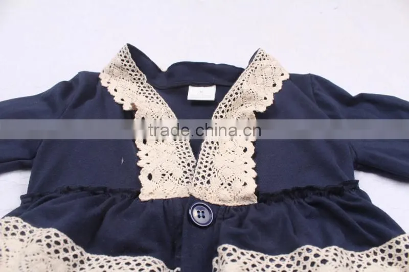 Knitting Cotton Green Color Girls Stylish Overall Fashion Smock-Frock Children Outer Garment