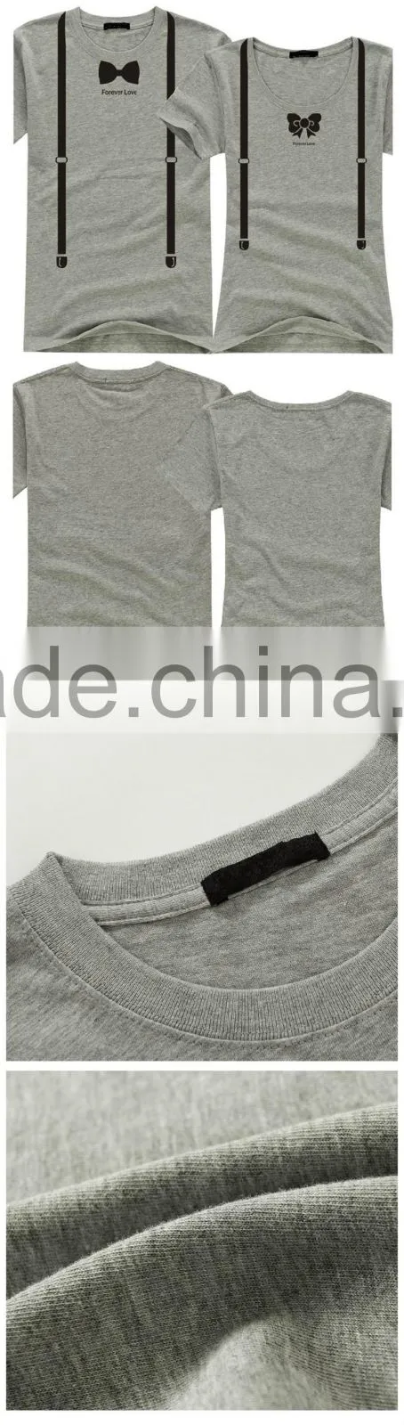 2016 High Quality Printed T-Shirt For Couple
