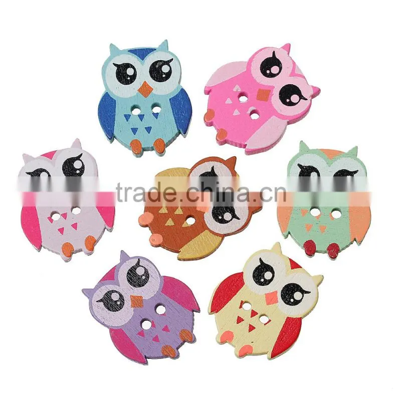 Lowest Price Scrapbooking Owl Halloween 2 Holes At Random Wood Painting Sewing Buttons