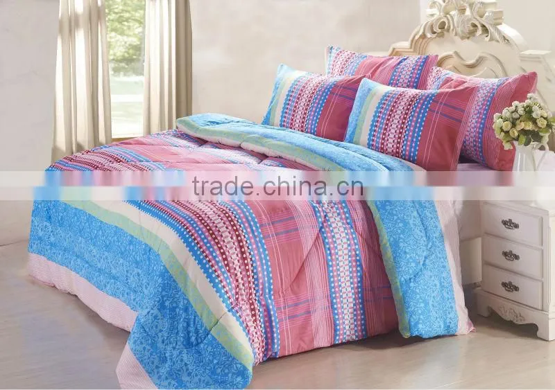 100 polyester wash quilted microfiber fleece comforter China manufacturer