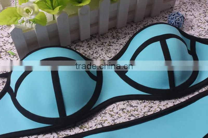 2015 hot sex bikini young girl neoprene swimwear bikini