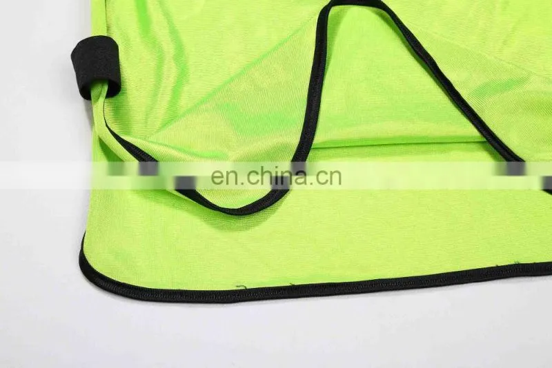O Neck Side Slit Fluorescence Cooling Vest