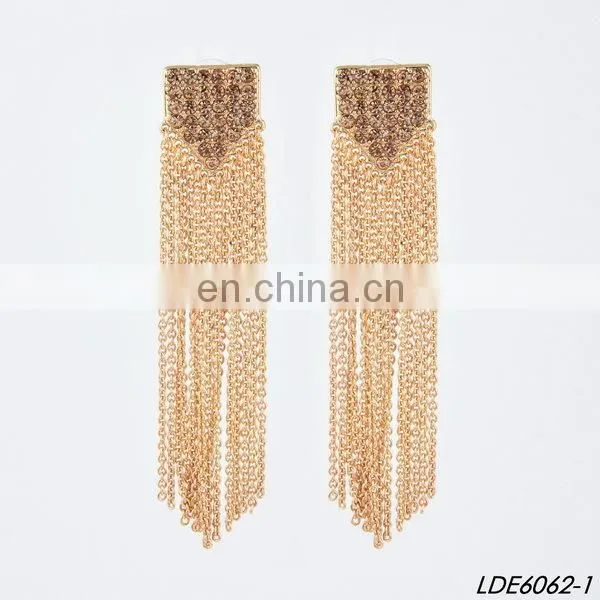 Wholesale sapphire 2014 pouplar imitation fashion alloy stone earrings