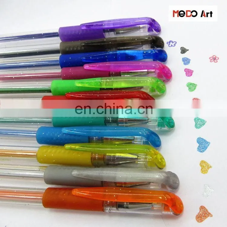 2017 Customized Wholesale Glitter Gel Pen Set Cheap Gel Pens Set
