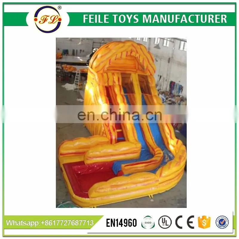 tropical inflatable slide,water wave inflatable slide