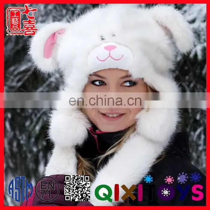 China popular sales plush animal hat promotion baby hat rabbit