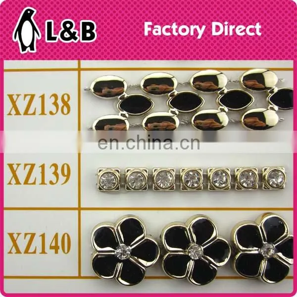 wholesale rhinstone gold plastic trim banding plastic wedding dress flower appliques