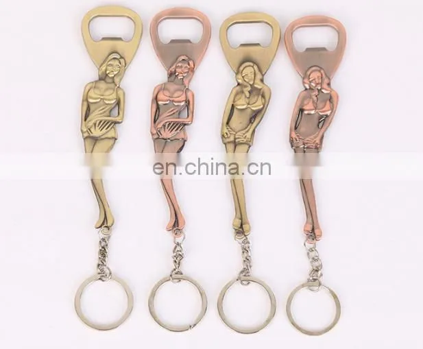Hot Sale Meytal Antique Style Sexy Russian Lady Wine keychain Bottle Opener