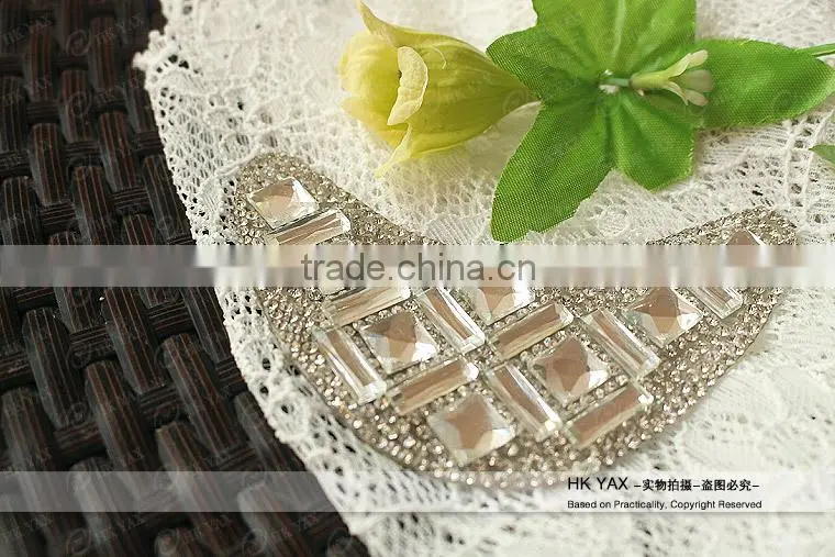 jw0912 New Style rhinestone Patch Hot fix;Neck Trim Hot fix Patch rhinestone;Hot fix rhinestone Patch