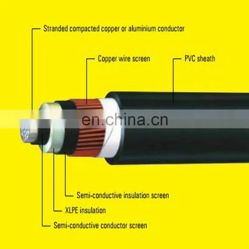 12/20kv Single core CU /AL conductor XLPE insulated armoured YJSV YJLSV power cable