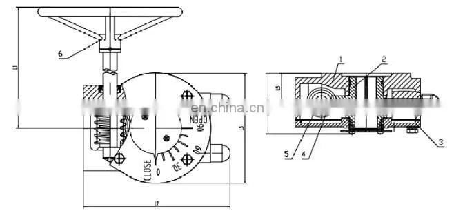 Bundor manual gearbox for valves Worm Actuator Valve Accessories Worm Gear Box