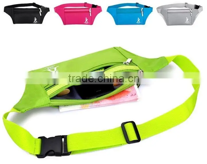 Outdoor Climbing Cycling Camping Travel Waterproof Polyester Ultra-thin Waist Pack Mobile Phone Bag Runner Belt