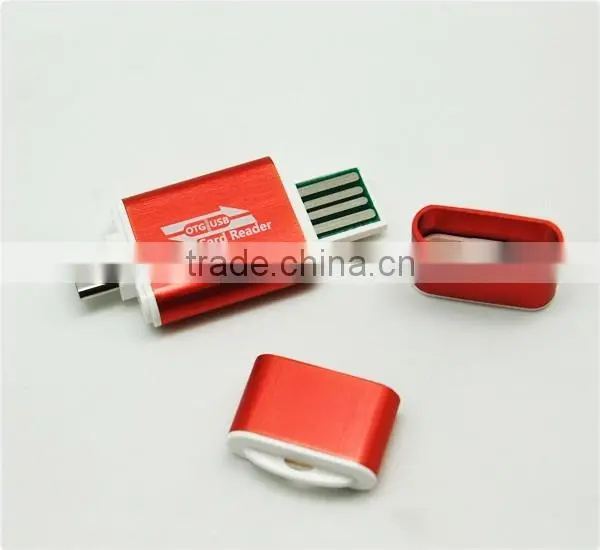 Aluminium Alloy TF card Micro USB OTG Smart Card Reader
