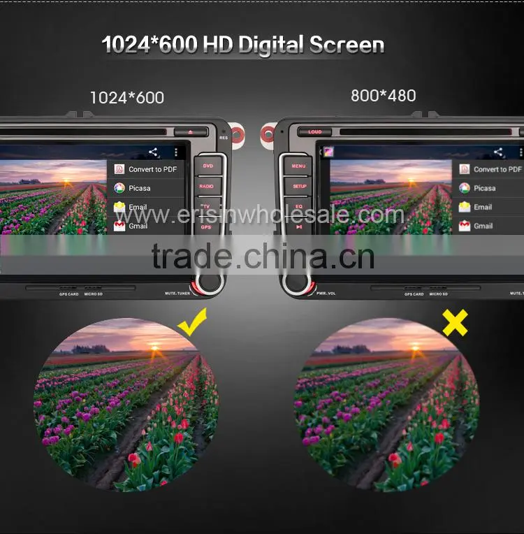 Erisin ES2698V 7 Inch 2 Din Android 4.4.4 Auto Radio Car DVD for Jetta