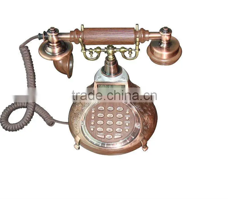 Carving pattern base old times telephone